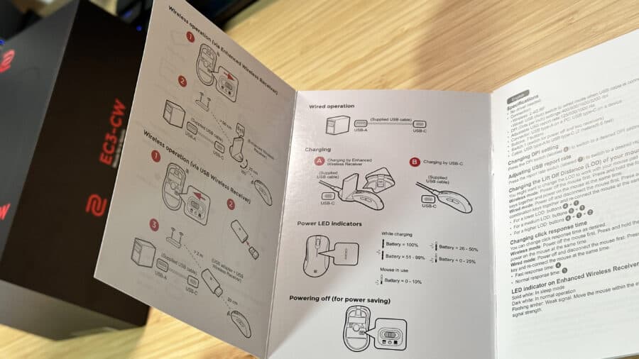 BenQ ZOWIE EC3-CWのユーザーガイド