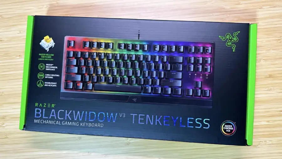 Razer BlackWidow V3 Tenkeyless JPのパッケージ